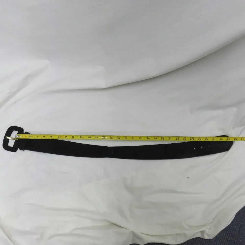 Women's Morgan Taylor Black Suede Wide Belt, Size Small - Picture 6 of 12